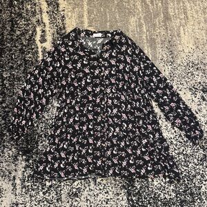 Pink Lily Black Floral Mini Dress